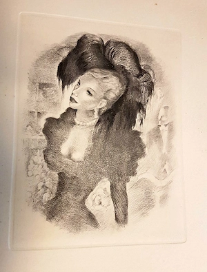 GIGI COLETTE 1948 Paris Édition de luxe limitiert Novelle 15x Radierung Literatur Erotik Original Bild 4