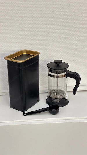 French Press Kaffeebereiter Set mit Kaffeedose