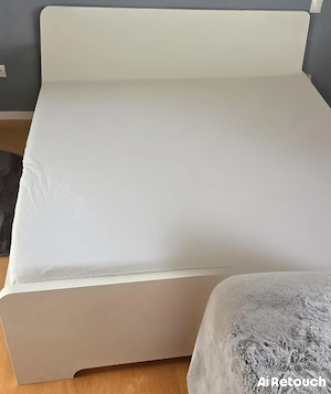 ASKVOLL-Bett, 2 Lattenroste und 2 Matratzen