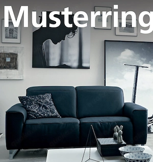   Musterring MR6070 Garnitur-Leder Bronco81 schwarz elektrisch  