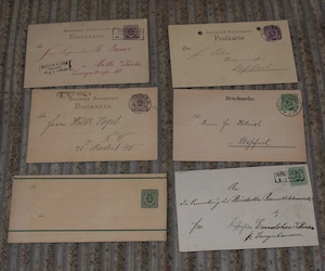 17 Antike Ganzsachen um 1880