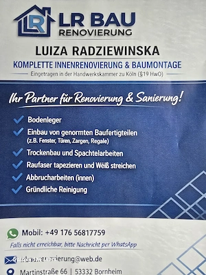  Malerarbeiten & Renovierung   Sauber, Zuverlässig & Fair 