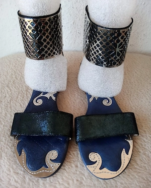 BRONX Extravagante Designer Leder Sandalen in Größe : 38 NEUWERTIG  Bild 4