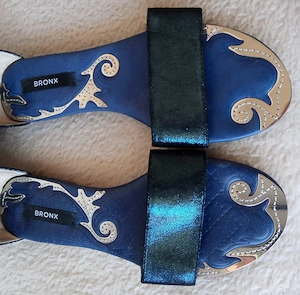 BRONX Extravagante Designer Leder Sandalen in Größe : 38 NEUWERTIG  Bild 7