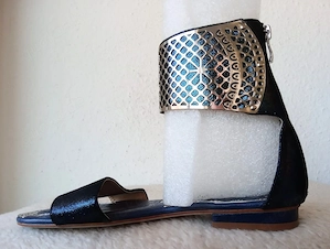 BRONX Extravagante Designer Leder Sandalen in Größe : 38 NEUWERTIG  Bild 2