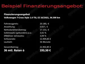 Volkswagen T-Cross Style 1.0 TSI DSG / AppConnect, LED, SHZ Bild 4