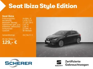SEAT Ibiza Style Edition 1.0 TSI SHZ FullLink Climatr