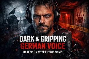 Dunkle deutsche Stimme für Horror, Mystery & True Crime