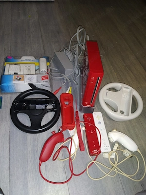 Nintendo Wii rote Edition mit viel Zubehör 