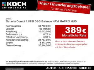 Skoda Octavia Combi 1.5TSI DSG Balance NAVI MATRIX HUD Bild 2