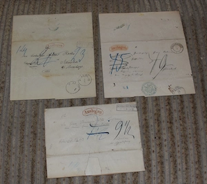 Vorphilatelie - 6 Belege 1807 bis1870