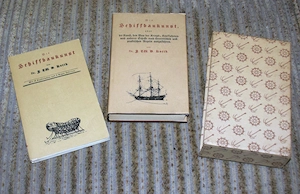 1 Buch Schiffbaukunst + viele Zeichnungen von Schiffen - 'Reprint