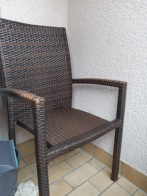 2 Balkon Stühle Rattan Style  Bild 5