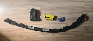 ABUS Schloss-Ketten-Kombi Granit Detecto 8077 12KS120 yellow loop