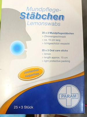 Mundpflegestäbchen mit Limonengeschmack