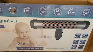 BABYRUF Wickeltisch Heizstrahler, Wandmontage oder Standgerät 