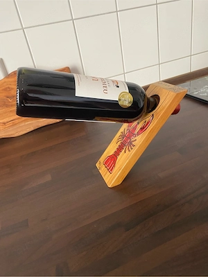Neuer schwebender Weinflaschenhalter mit Hummer Dekor Wine Rack