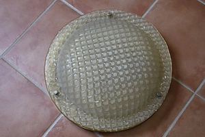 Fischer Leuchten Plafoniere Eisglas Deckenleuchte Deckenlampe   49 cm