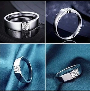 2x Ring Edelstahl Damenringe Eheringe Verlobungsringe Freundschaftsring Schmuck
