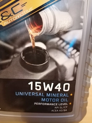 Auto Motor Öl C&C 15w40 Universal Mineral Motor Oil 5L (neu) Bild 3