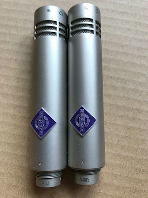 2x NEUMANN KM84 Kondensator Mikrofon Niere Klein Tuchel