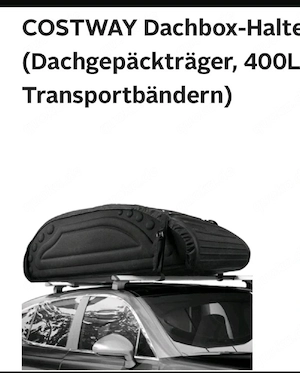 COSTWAY Dachbox-(, 400L, mit Transportbändern