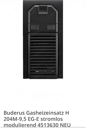 Buderus Gasheizeinsatz zu verkaufen