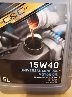 Auto Motor Öl C&C 15w40 Universal Mineral Motor Oil 5L (neu) Bild 4