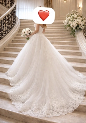 Prinzessinnen Brait Kleid Voll Set XS-M