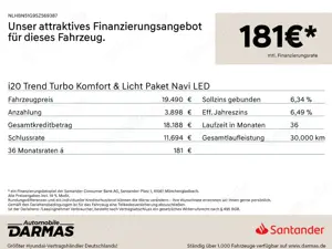 Hyundai i20 i20 Trend Turbo Komfort  Licht Paket Navi LED Bild 2