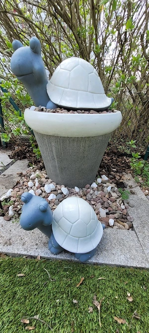 Gartenfigur-Set "Schildkröte" aus Stein