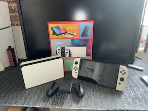 Nintendo Switch OLED Weiß   Top Zustand   