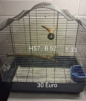 Vogelkäfig mit Zubehör  zu verkaufen 
