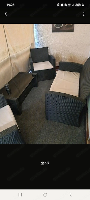 Gartensitzgruppe Rattan