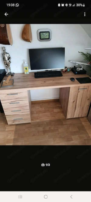 Schreibtisch in Eiche - Optik