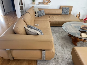 Bis 25.04.!! Große Designer Ledercouch, Sofa, elektrischer Sitzvorzug 