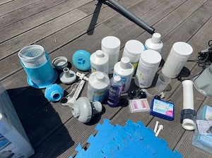 bis 25.04!! Pool, großes Poolset, Leiter, Matten, Sandfilterpumpe, Reinigungsset Bild 5