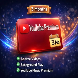 Youtube Premium Video & Music Access   3 Months | Fast Delivery