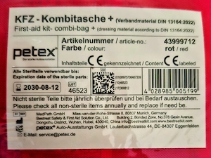 Verbandstasche KfZ Warnweste Warndreieck DIN NEU Notfall-set