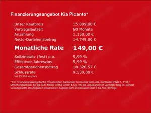 Kia Picanto 1.0 Vision PE2 AMT Navi Kamera SHZG PDC Bild 4