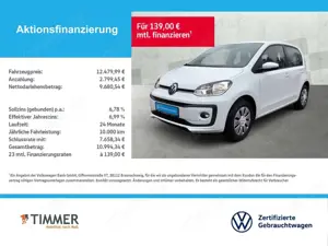 Volkswagen up! 1.0 MOVE! +4-TÜR +RKAM +SHZ +TEMPO +DAB+ +KLIMA +