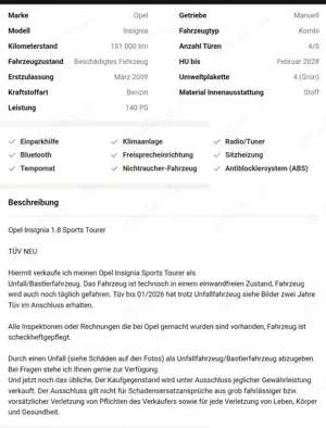 Opel Insignia 1.8 Sports Tourer Selection