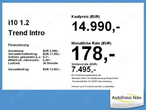 Hyundai i10 1.2 Trend Inkl. Inspektionspaket Big Deal Bild 4