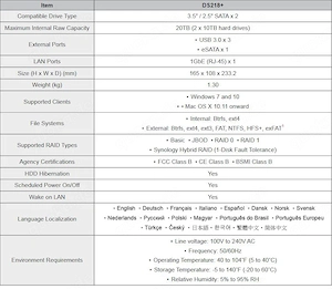 Synology DS218J, NAS Server