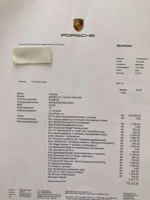 Porsche 992 911 Carrera Cabriolet PDK