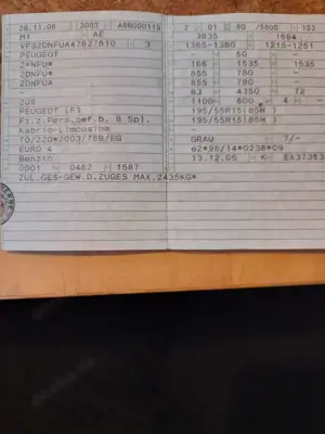 Peugeot 206 206 CC 110 Quiksilver