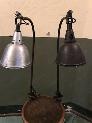 2 X MIDGARD 113 Leuchte Lampe D.R.G.M. Peitsche Curt Fischer 30er 40er Bauhaus
