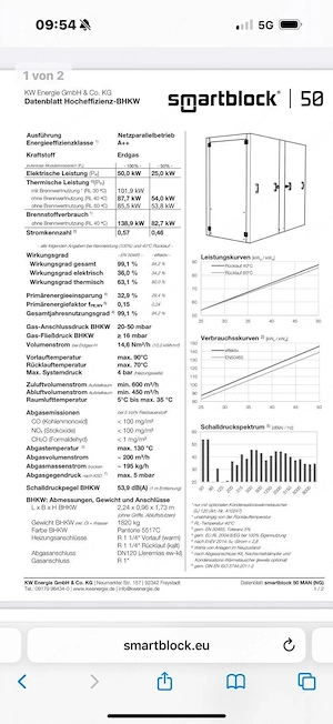 Erdgas Heizagregat MAN 50kw 