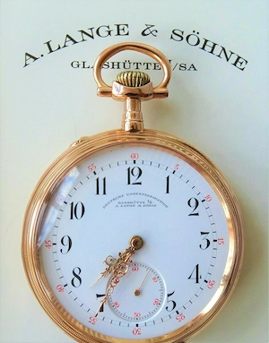 A. Lange & Söhne Glashütte Kal.43 Rosegold 585 Antike Präzisionsuhr Taschenuhr