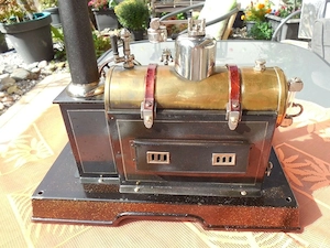 Doppelzylinder Märklin Dampfmaschine 41607 von 1909 mit original HOLZKISTE Bild 5
